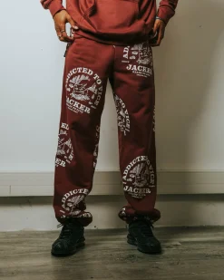 Jacker Addicted-Sweatpant-Brick