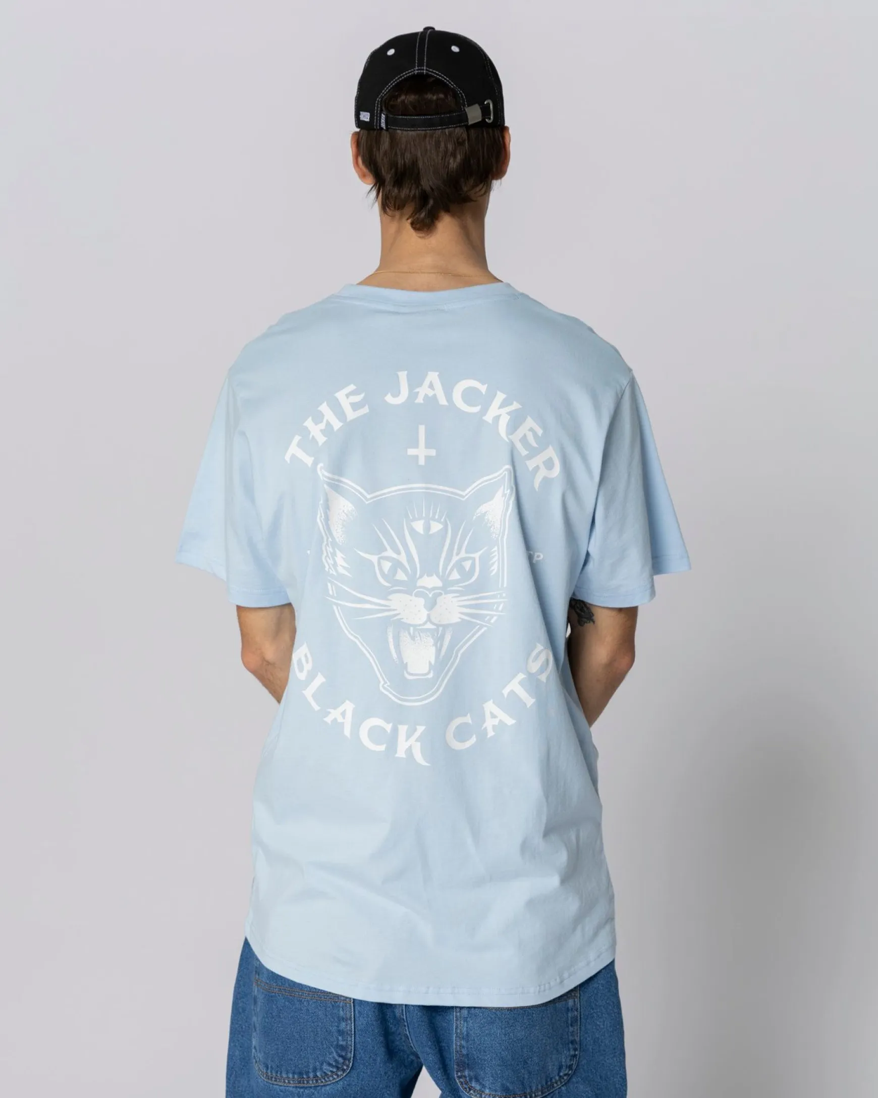 Jacker Black Cats T-Shirt-Baby Blue