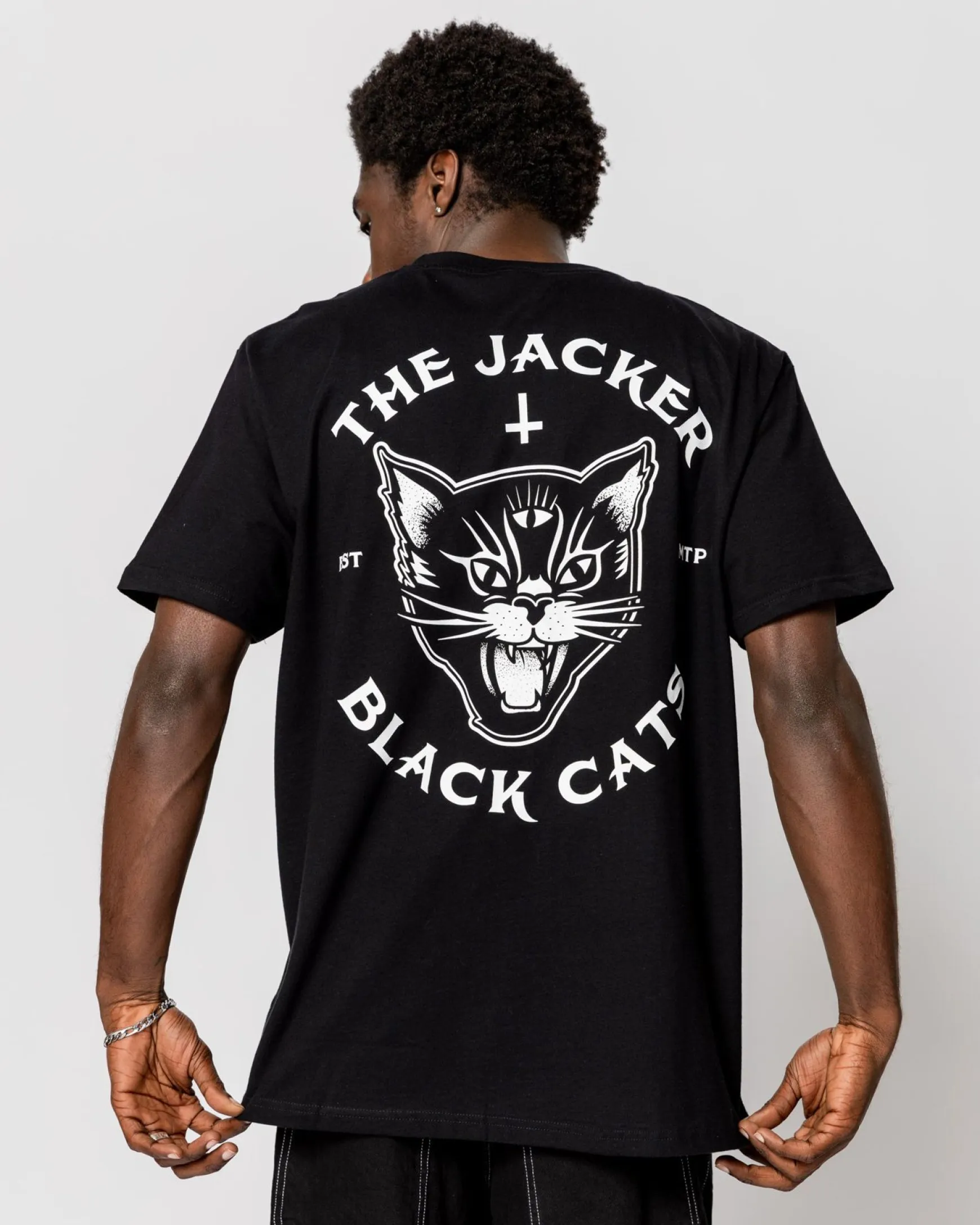 Jacker Black Cats-T-Shirt-Black