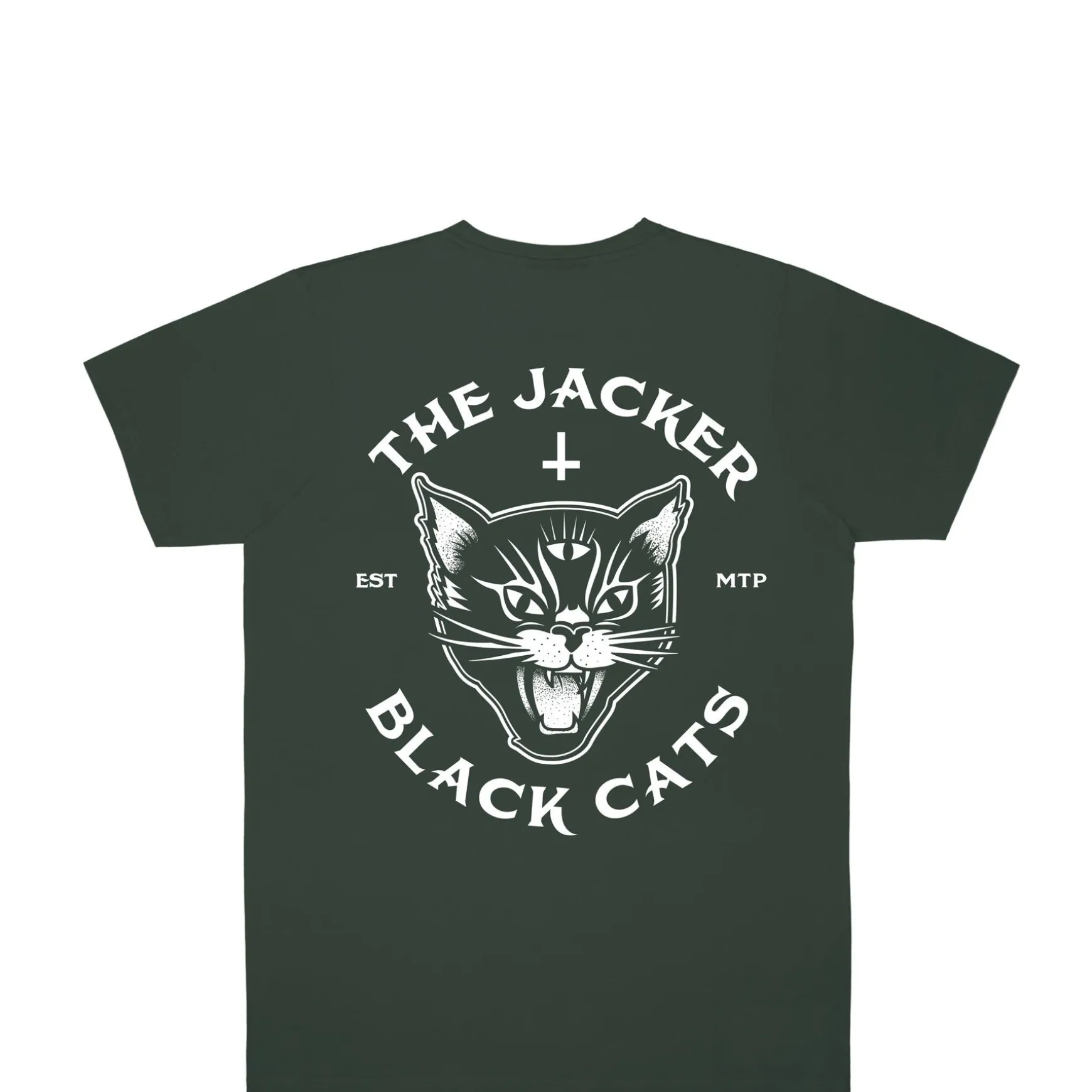 Jacker Black Cats-T-Shirt-Dark Green