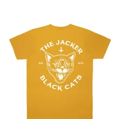 Jacker Black Cats-T-Shirt-Mustard