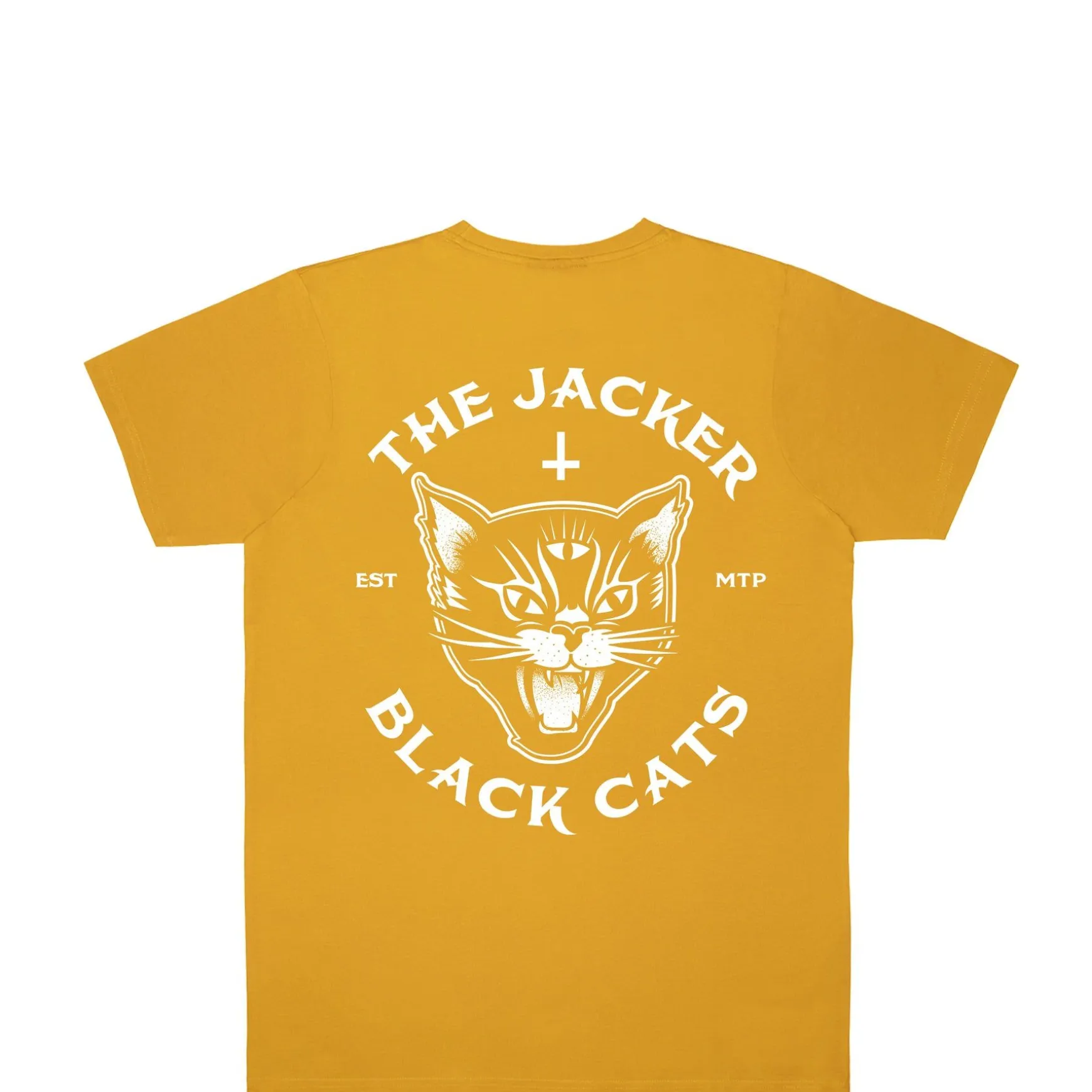 Jacker Black Cats-T-Shirt-Mustard