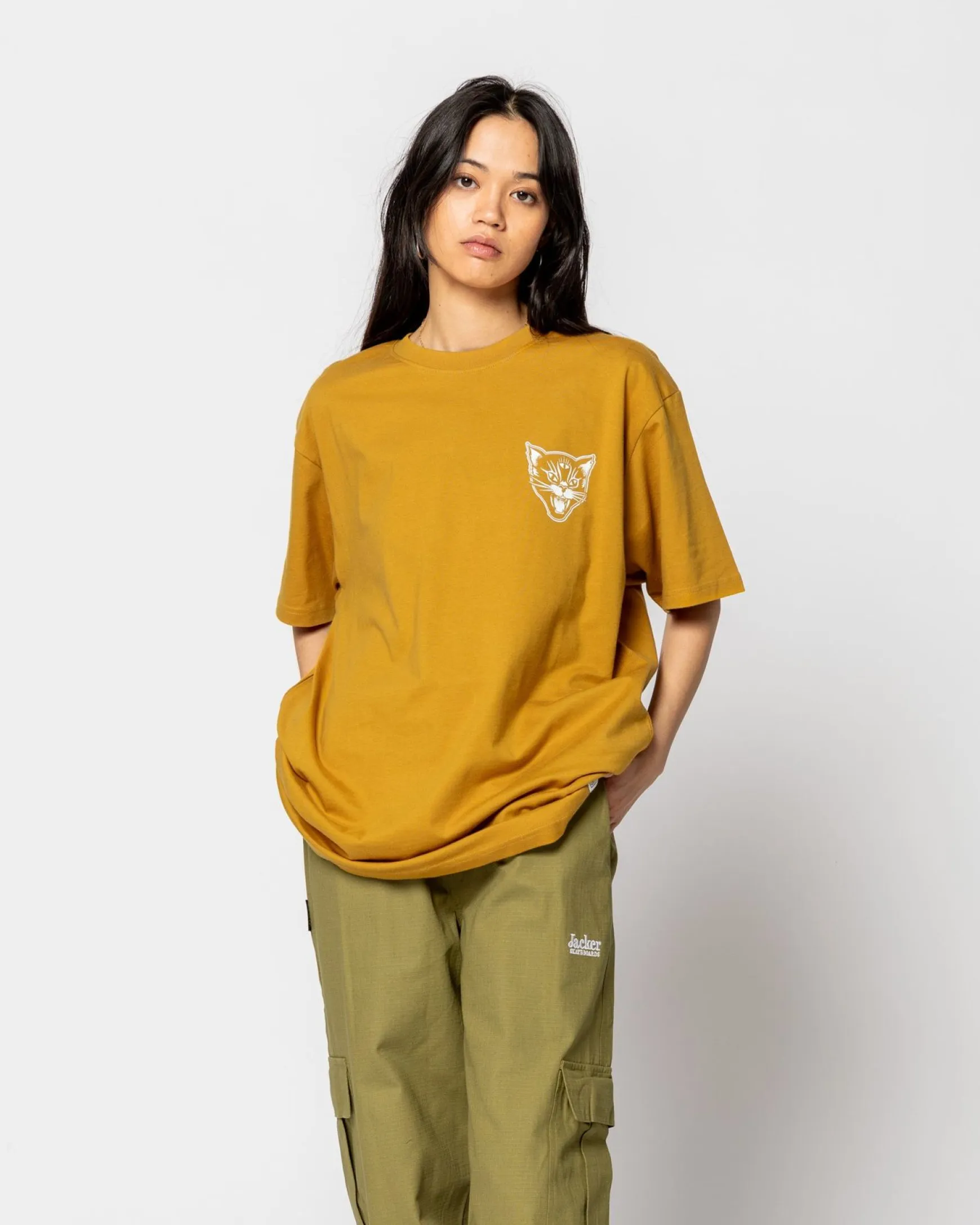 Jacker Black Cats-T-Shirt-Mustard