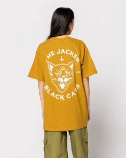 Jacker Black Cats-T-Shirt-Mustard