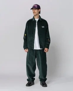 Jacker City Tour Corduroy Shirt-Dark Green