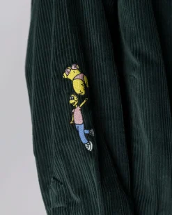 Jacker City Tour Corduroy Shirt-Dark Green