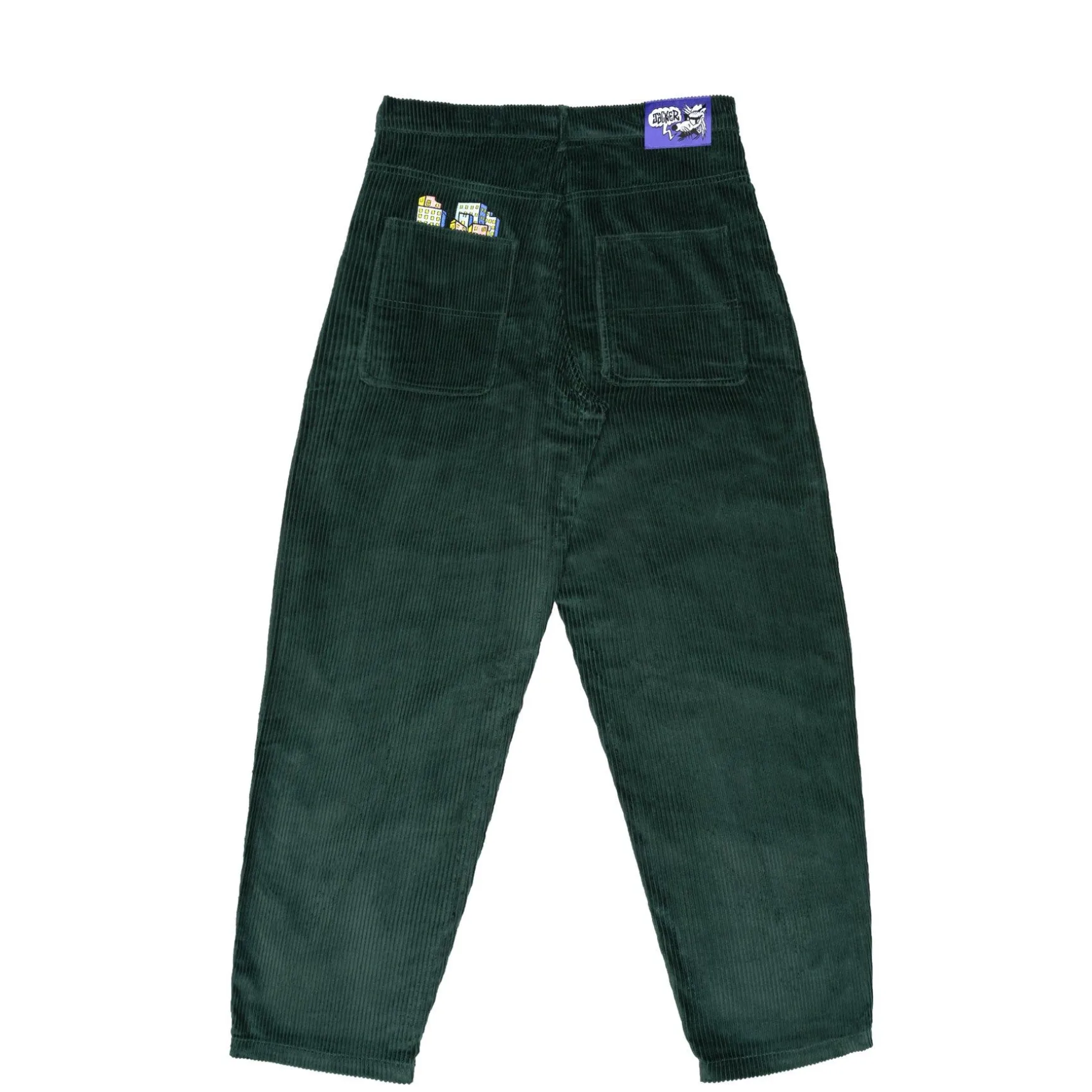 Jacker City Tour Extra Baggy Pant Corduroy-Dark Green