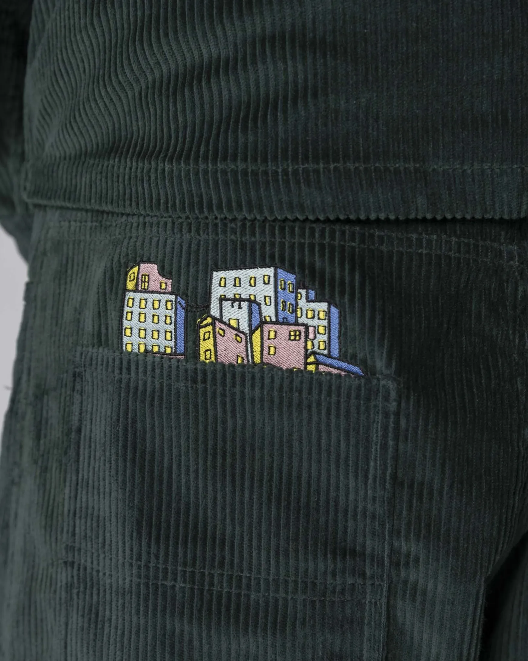 Jacker City Tour Extra Baggy Pant Corduroy-Dark Green
