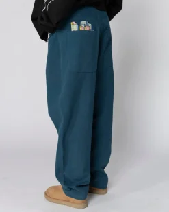Jacker City Tour Extra Baggy Pant-Petrol Blue