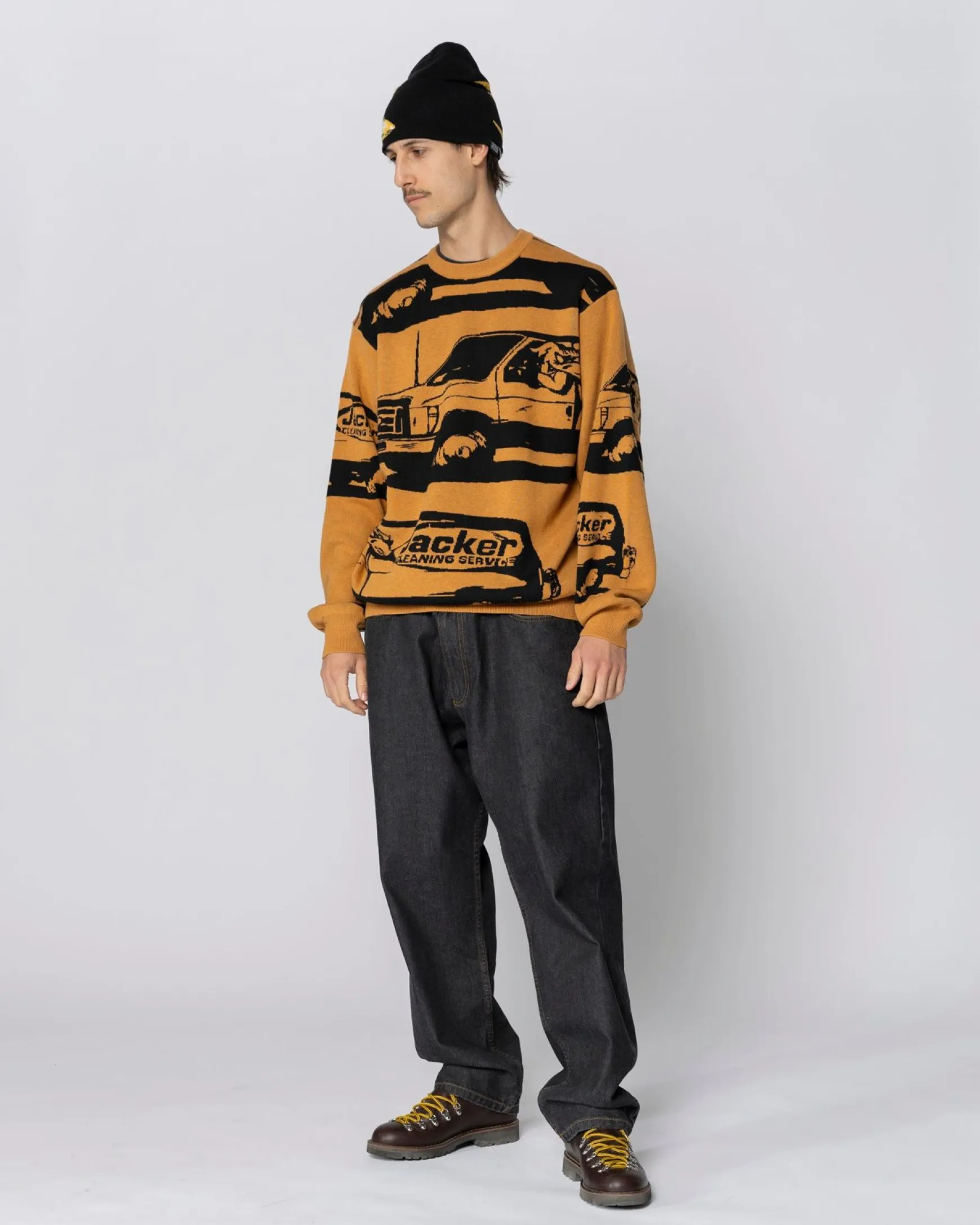 Jacker Cleaner Crewneck Knit-Yellow