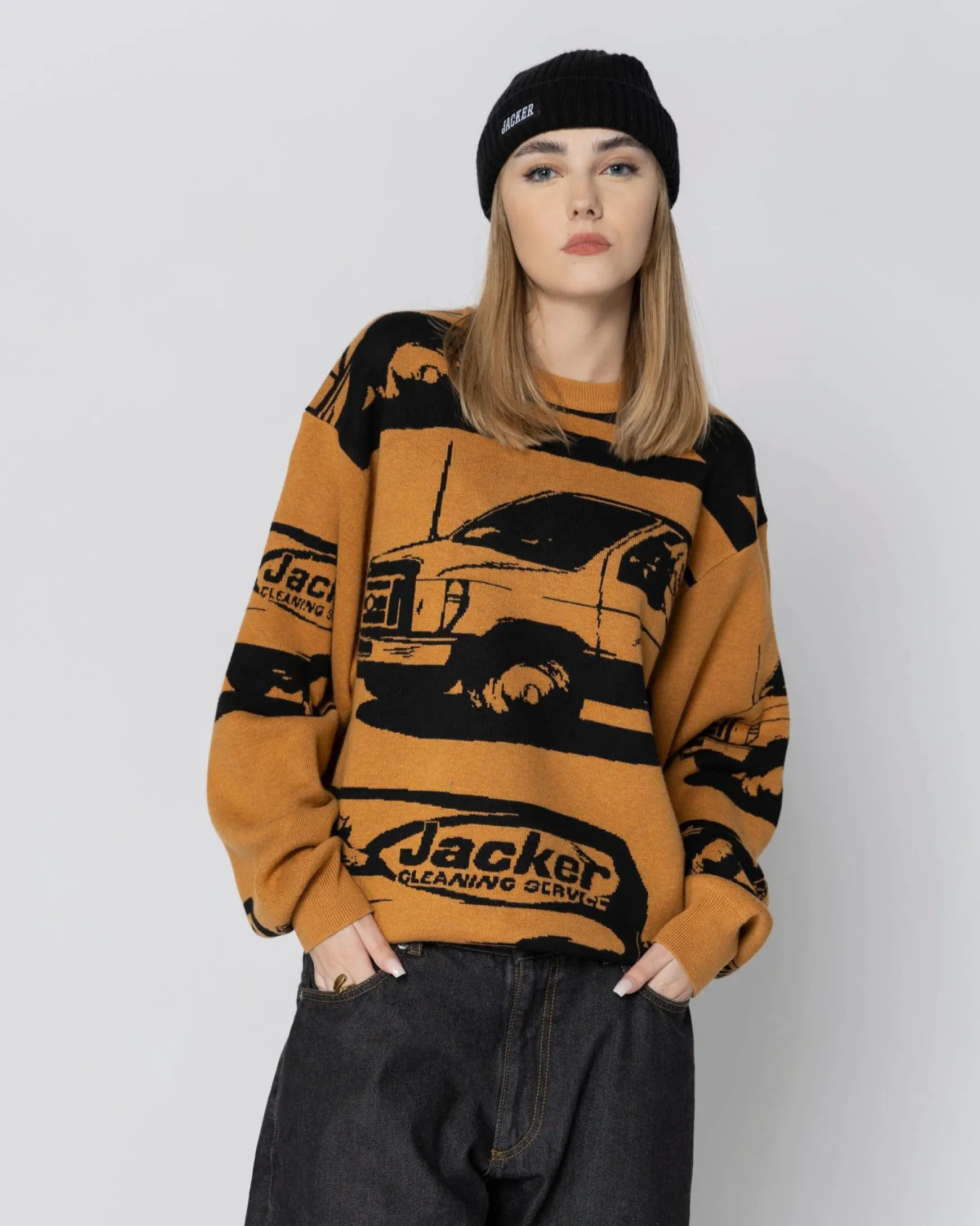 Jacker Cleaner Crewneck Knit-Yellow
