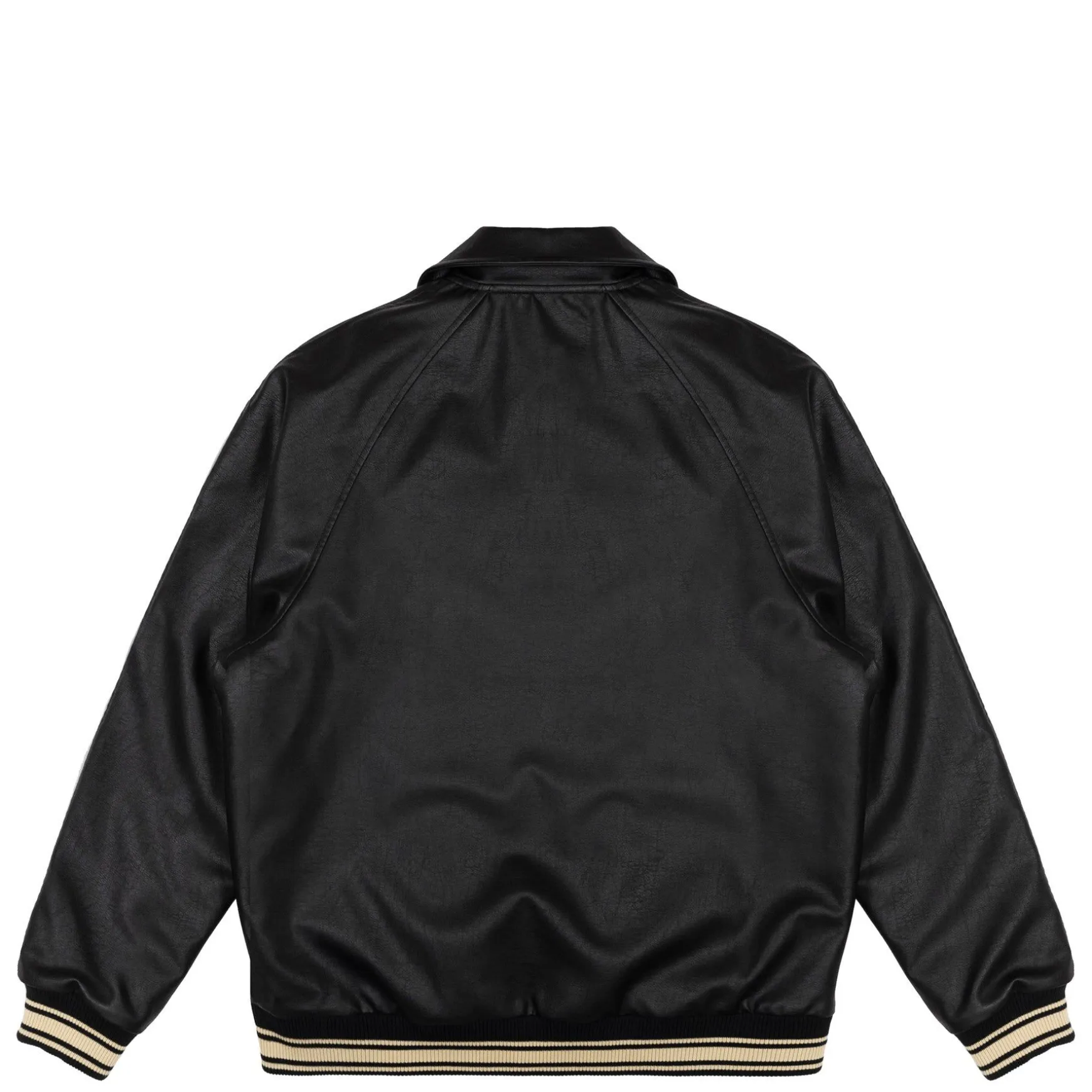 Jacker College-Faux Leather Jacket-Black