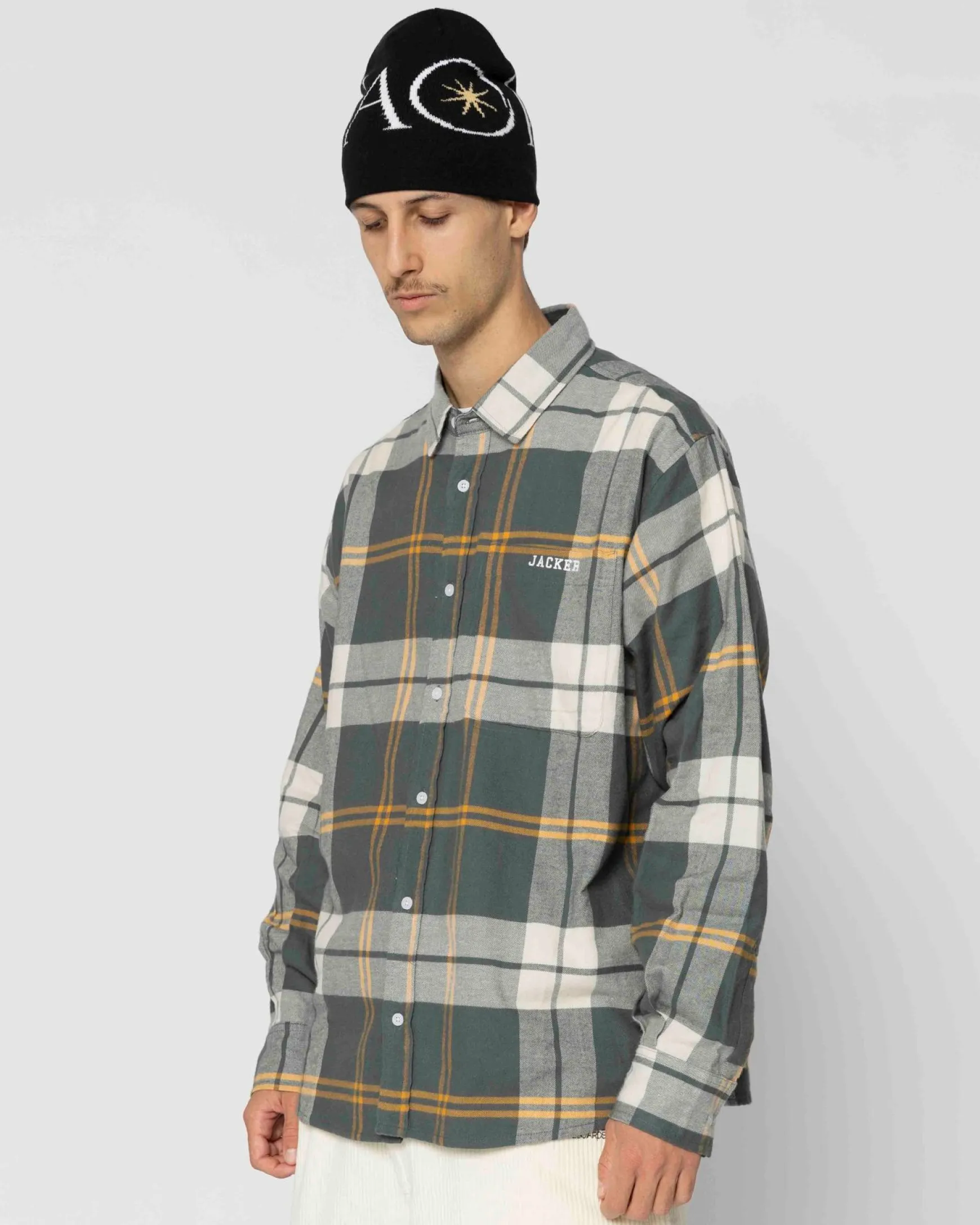 Jacker College Tartan-Shirt-Green