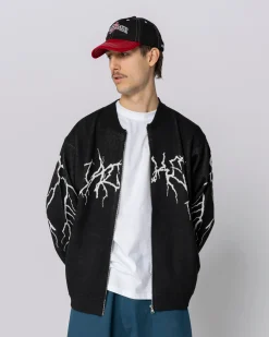 Jacker Crash Bomber Knit-Black