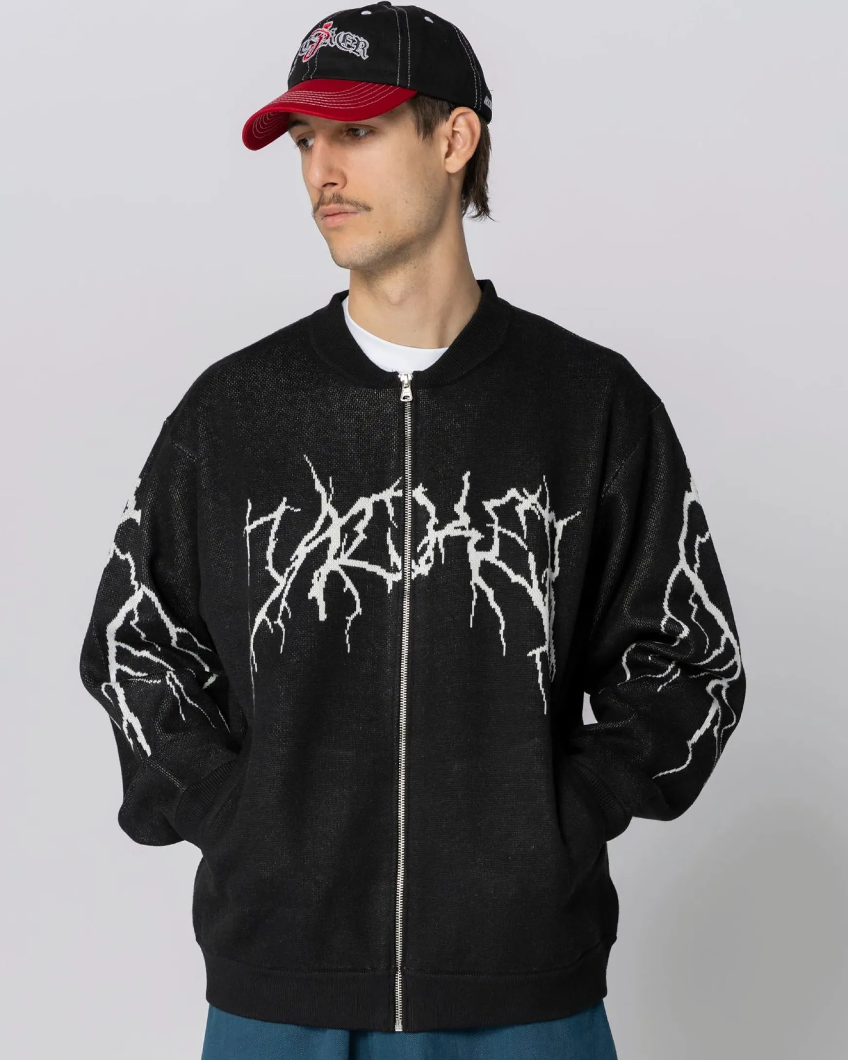 Jacker Crash Bomber Knit-Black