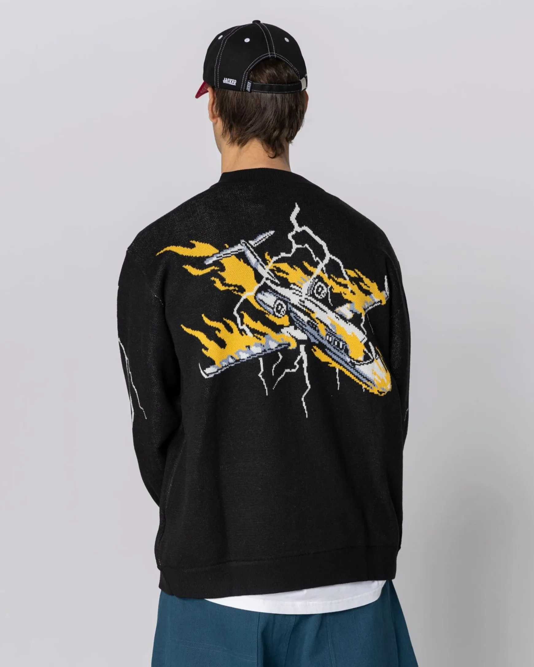 Jacker Crash Bomber Knit-Black