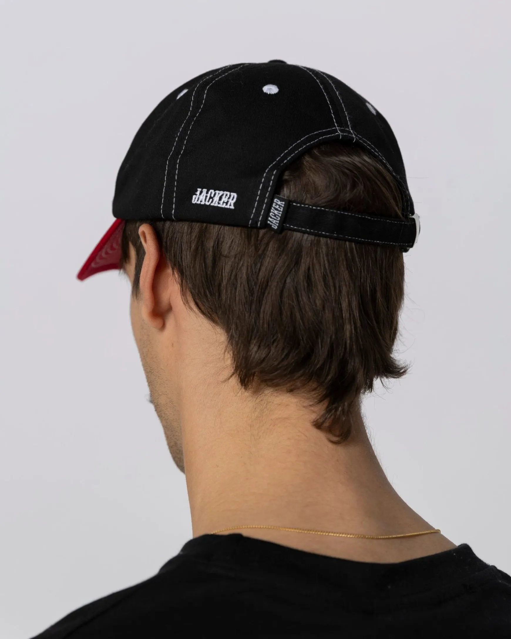 Jacker Double Jay Cap-Black/Red