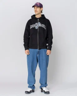 Jacker Double Jay Zipped Hoodie-Black