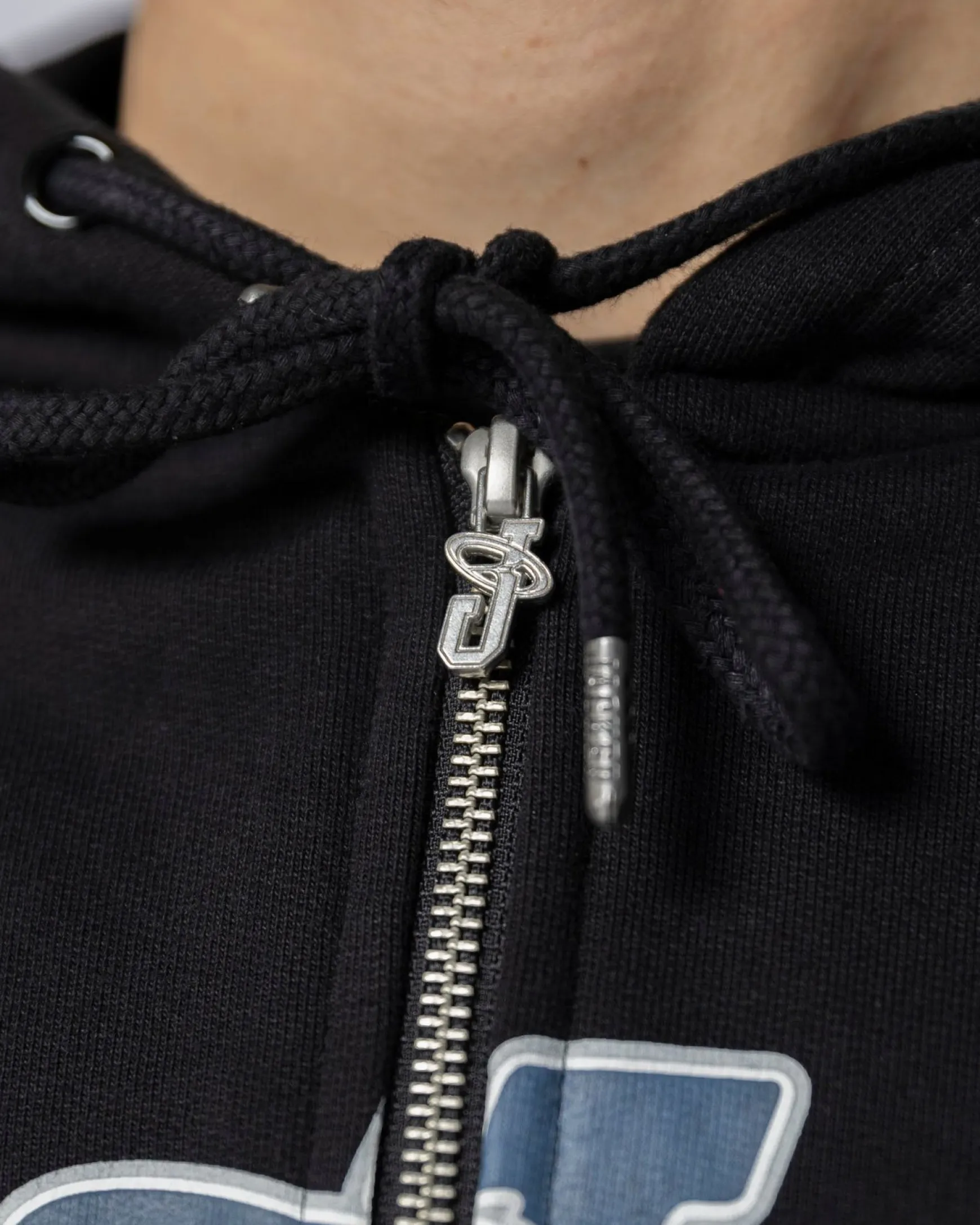 Jacker Double Jay Zipped Hoodie-Black