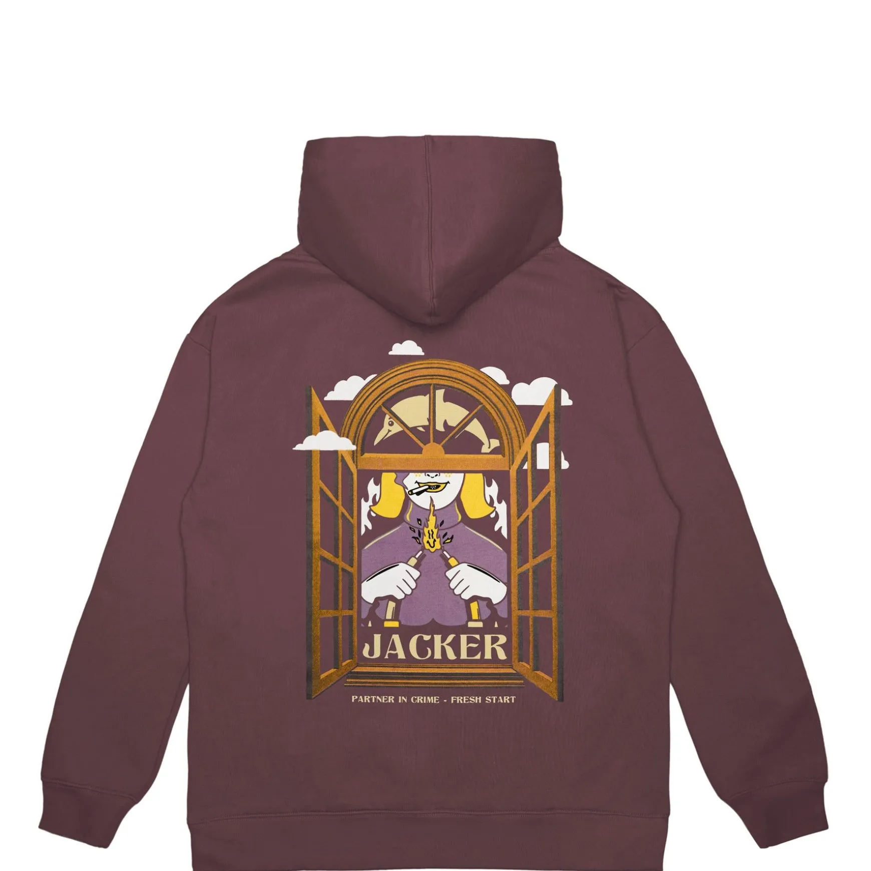 Jacker Fresh Start-Hoodie-Brick