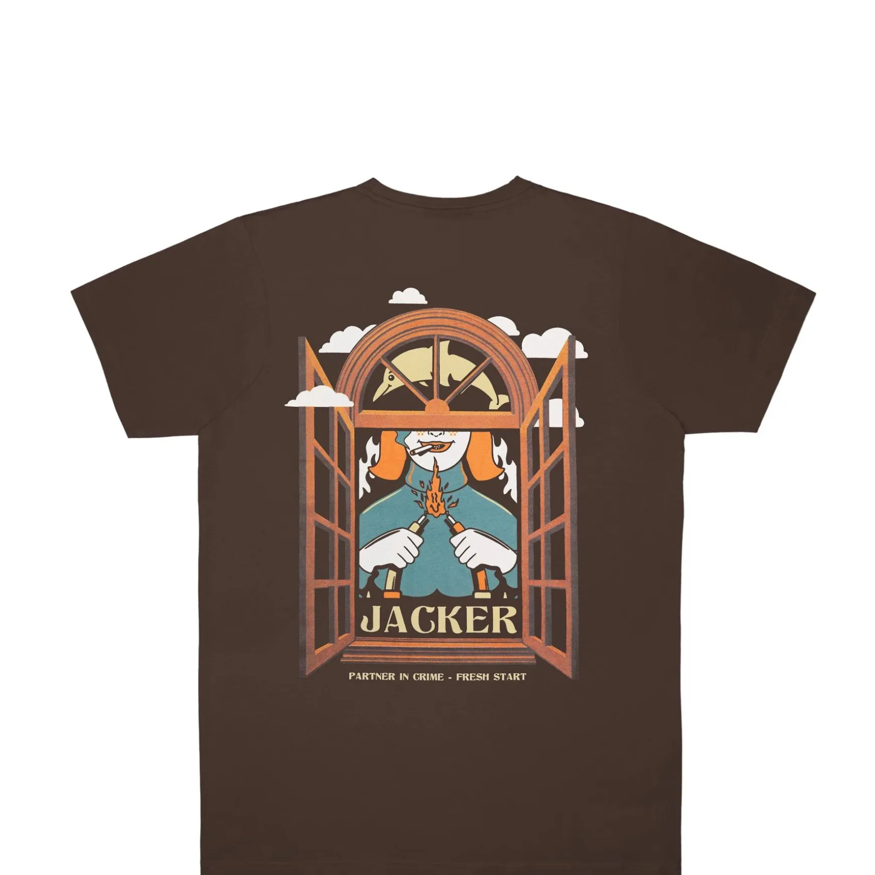 Jacker Fresh Start-T-Shirt-Brown