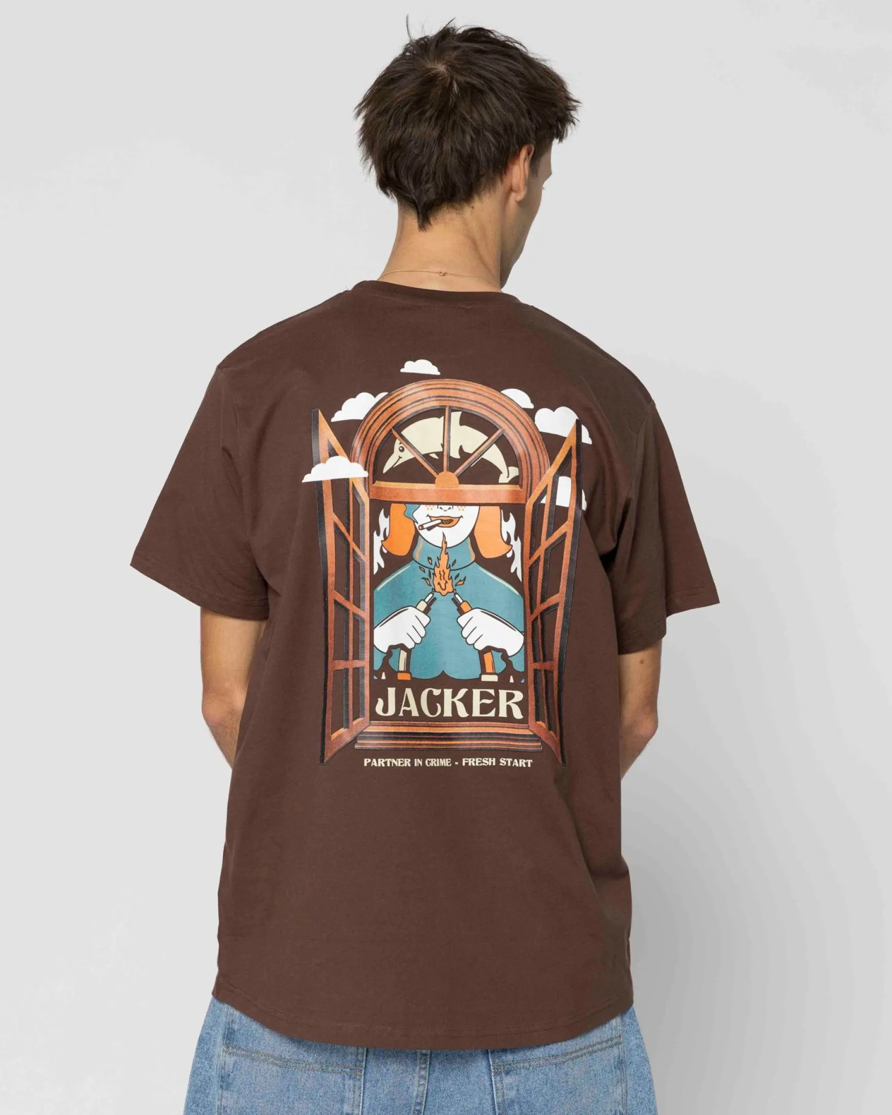 Jacker Fresh Start-T-Shirt-Brown