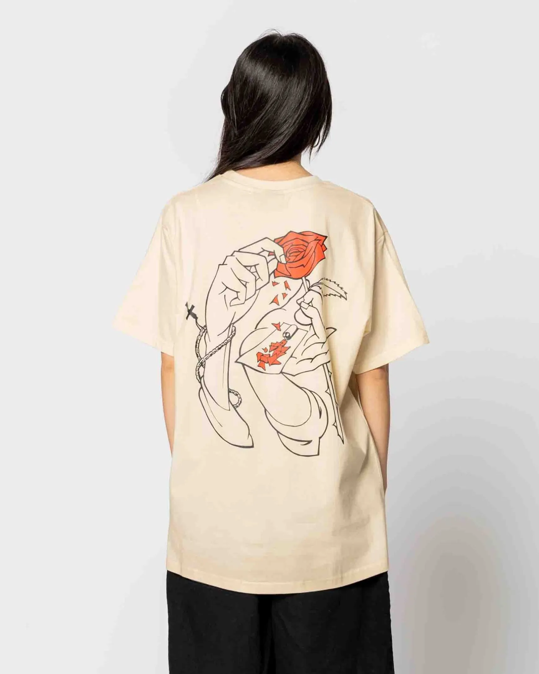 Jacker Holy Roses-T-Shirt-Beige