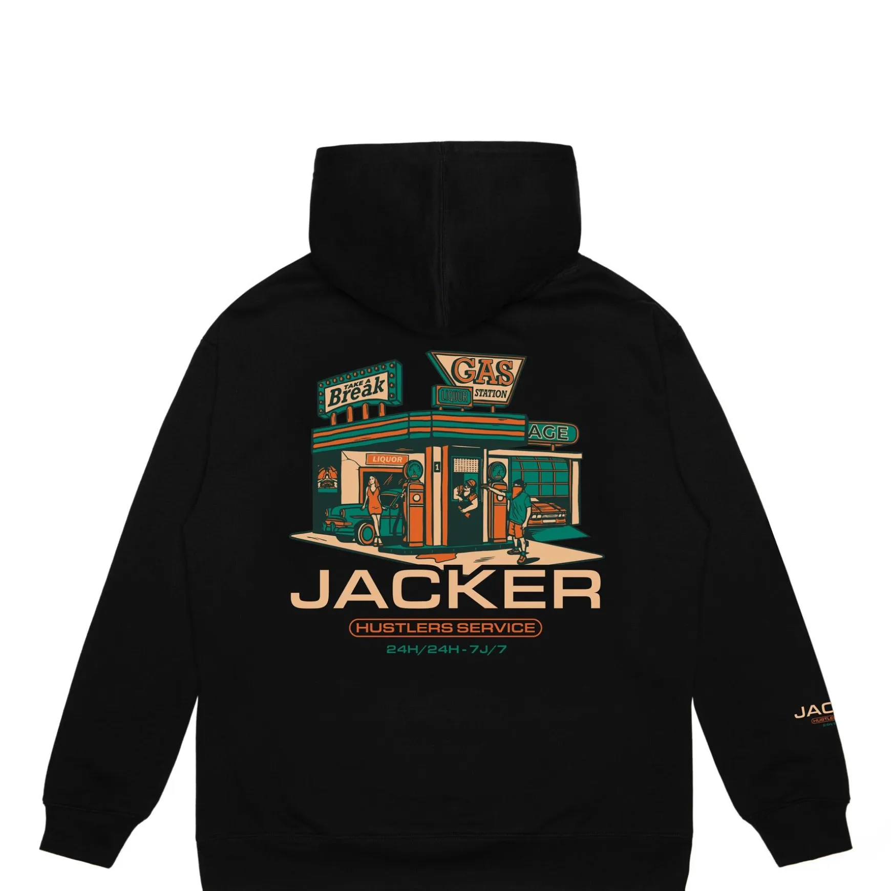 Jacker Hustler Service-Hoodie-Black