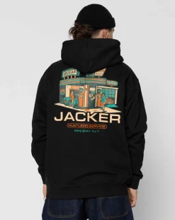 Jacker Hustler Service-Hoodie-Black