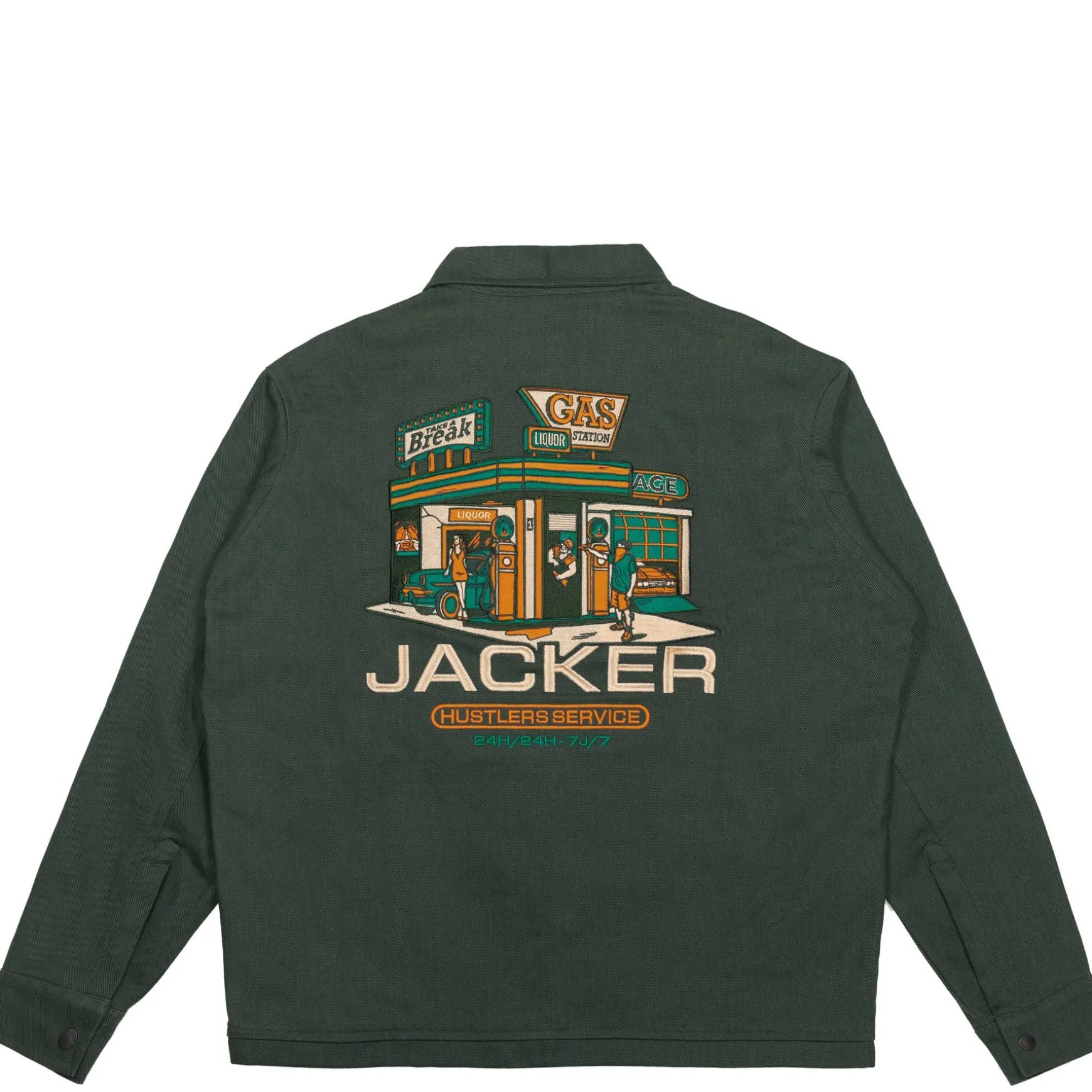 Jacker Hustler Service-Jacket-Green