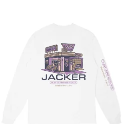 Jacker Hustler Service-Long Sleeves-White