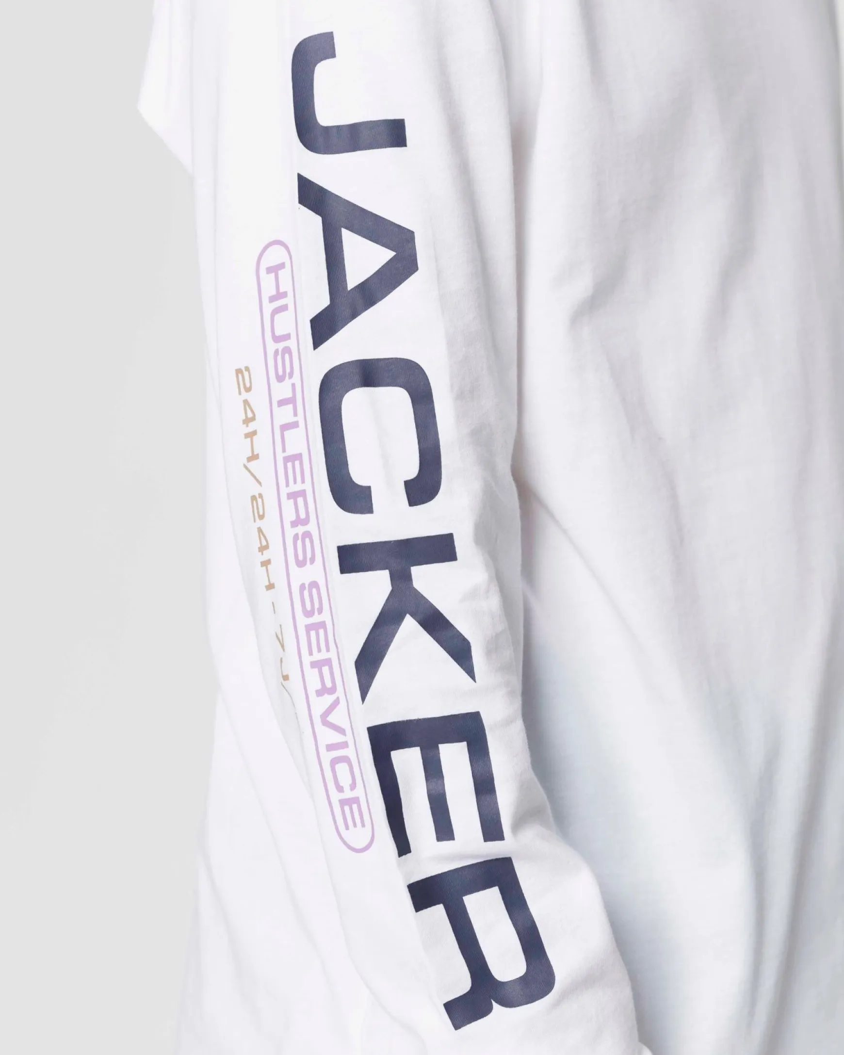 Jacker Hustler Service-Long Sleeves-White