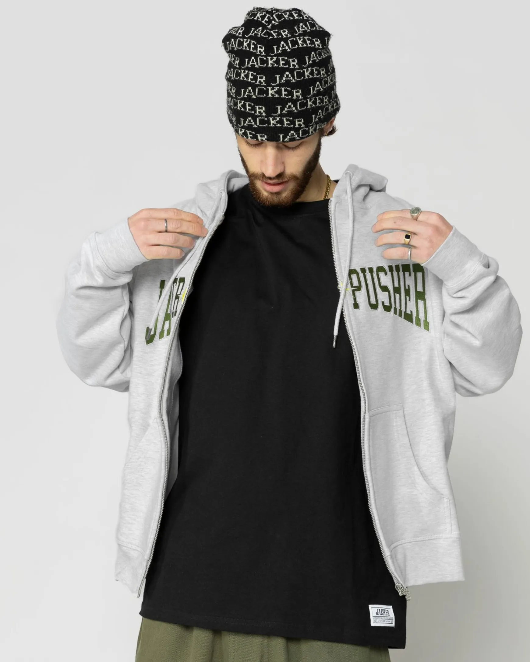 Jacker X Pusher-Hoodie-Heather Grey