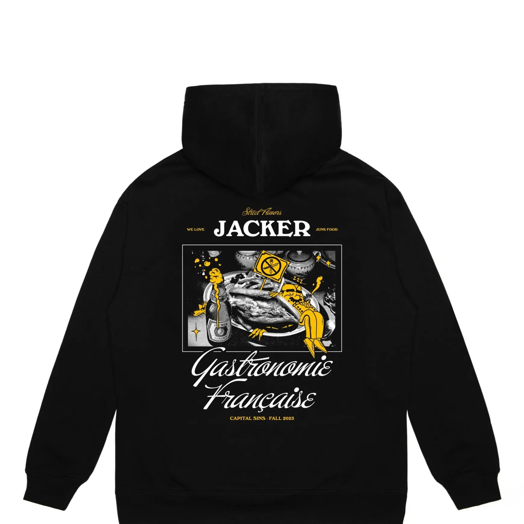 Jacker Junk Food-Hoodie-Black