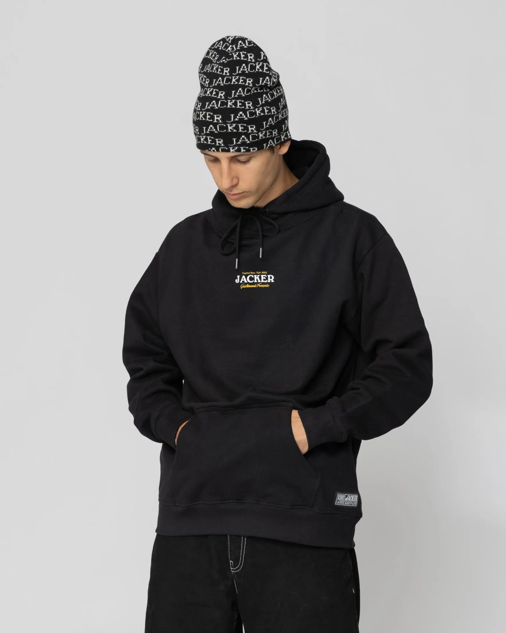 Jacker Junk Food-Hoodie-Black