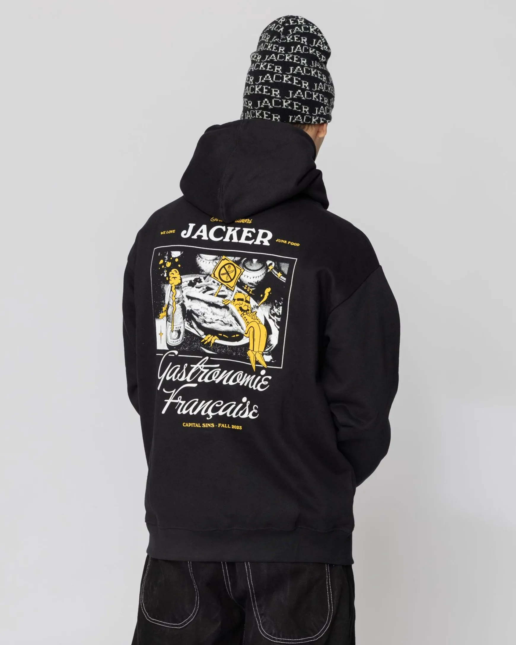 Jacker Junk Food-Hoodie-Black