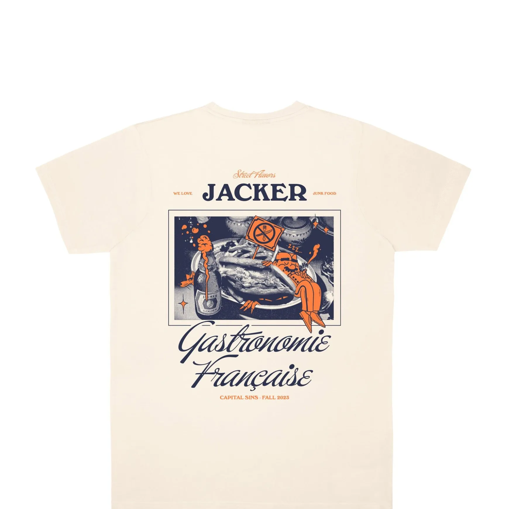 Jacker Junk Food-T-Shirt-Beige