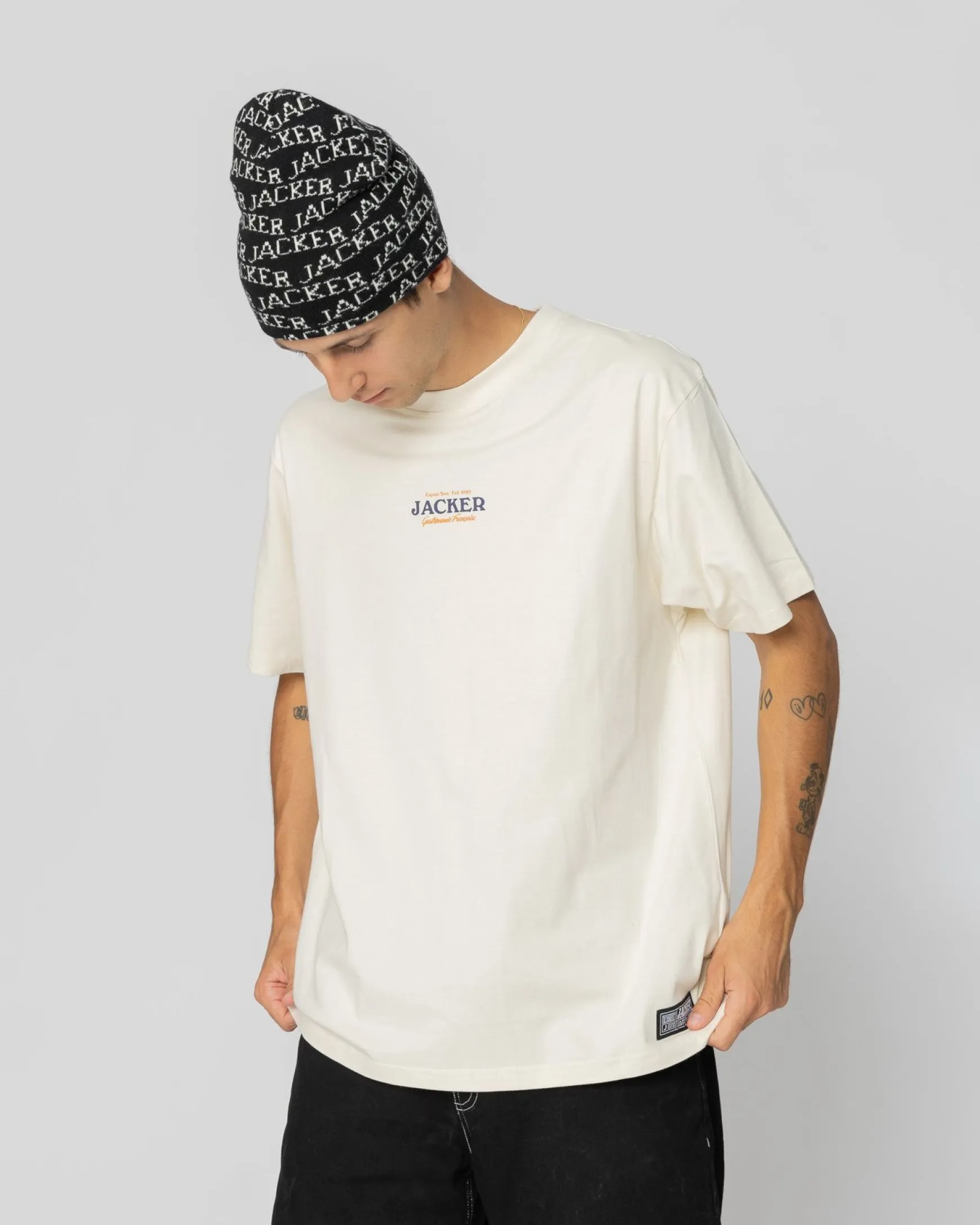 Jacker Junk Food-T-Shirt-Beige