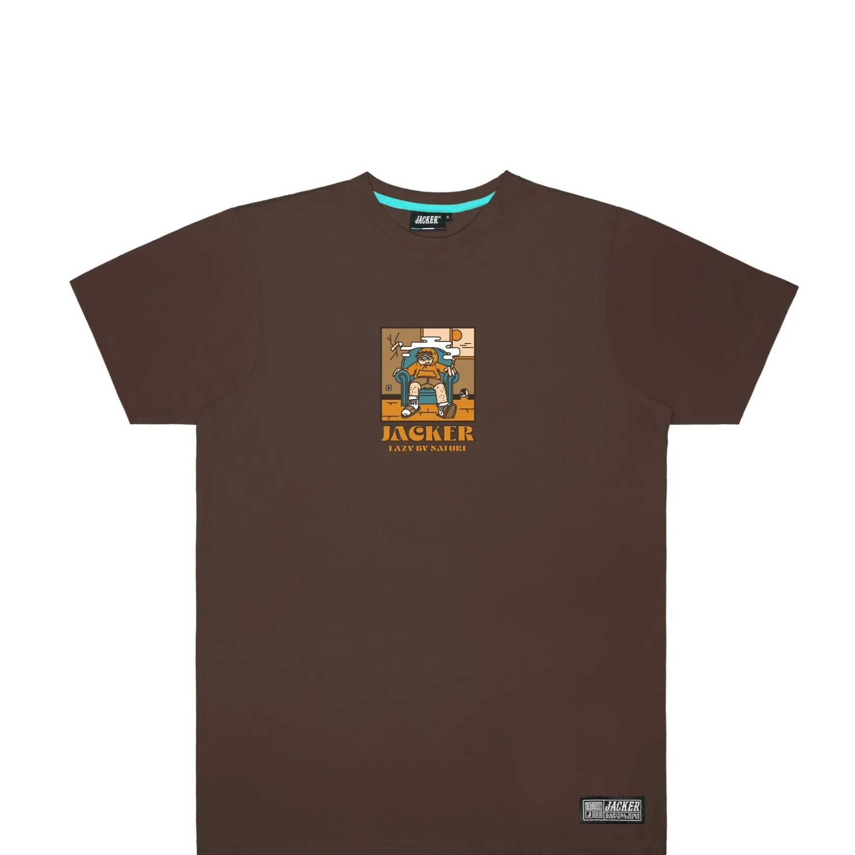Jacker Lazy-T-Shirt-Brown