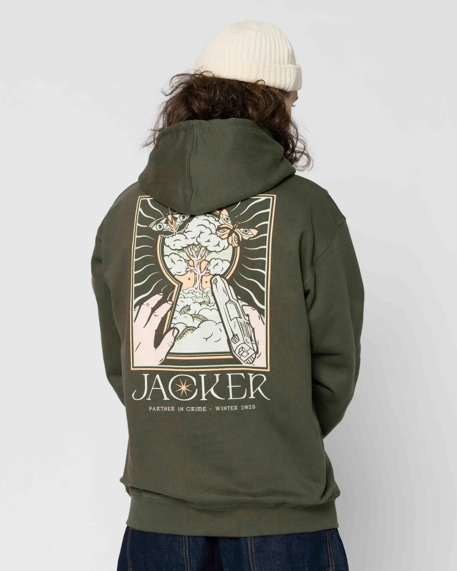 Jacker Paradise-Hoodie-Green