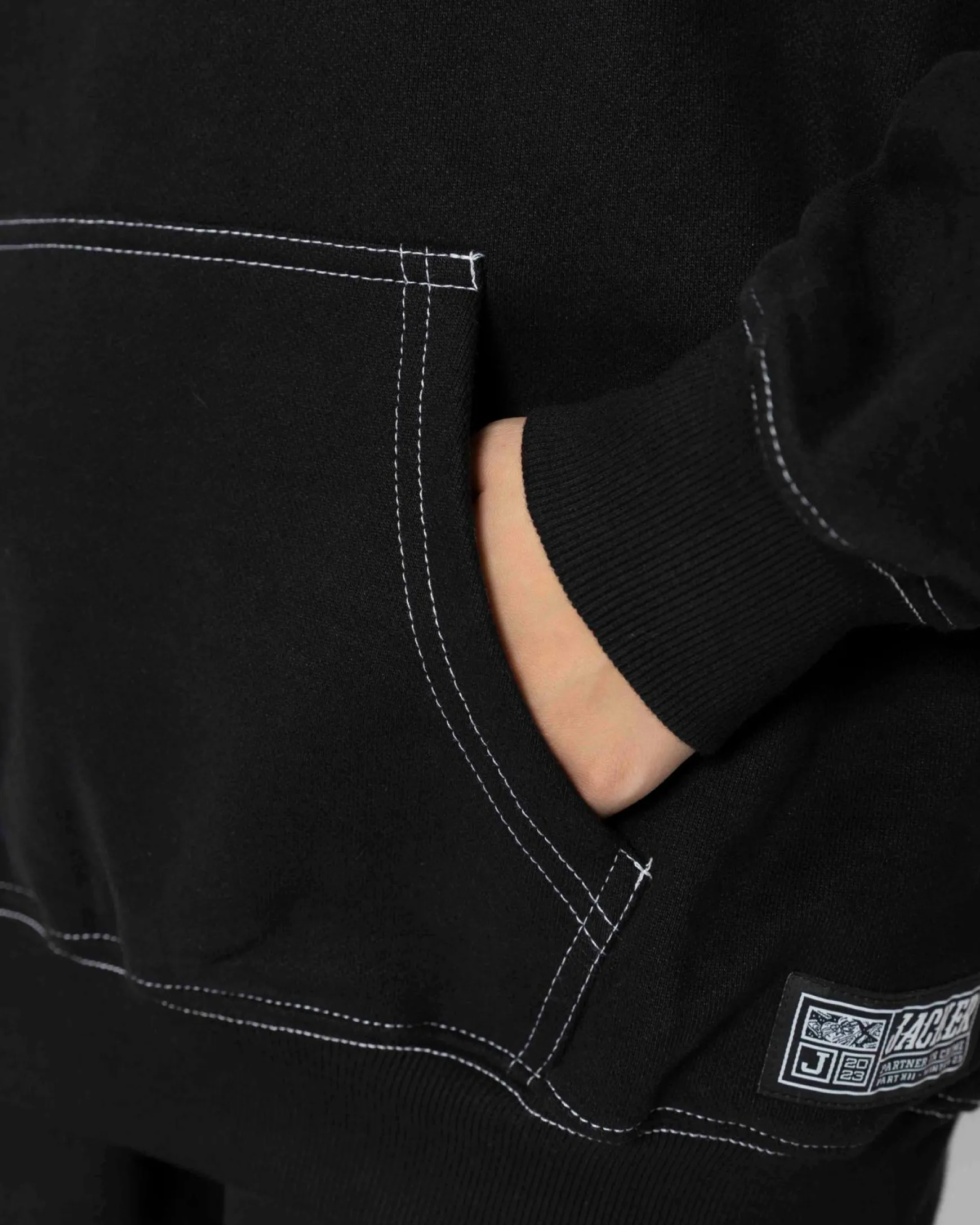 Jacker Select Contrast Hood-Hoodie-Black
