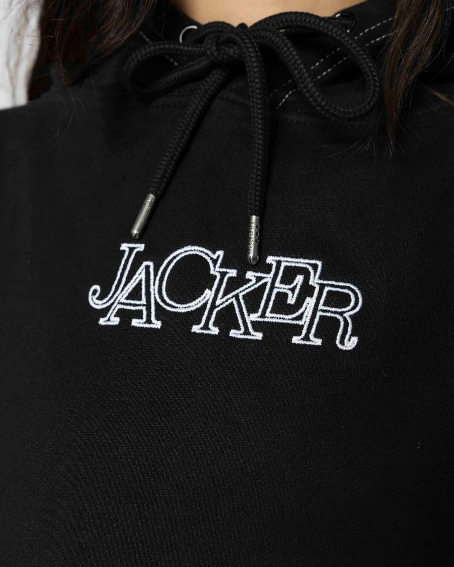 Jacker Select Contrast Hood-Hoodie-Black