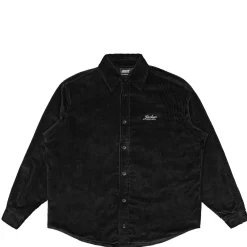Jacker Stork Corduroy-Overshirt-Black