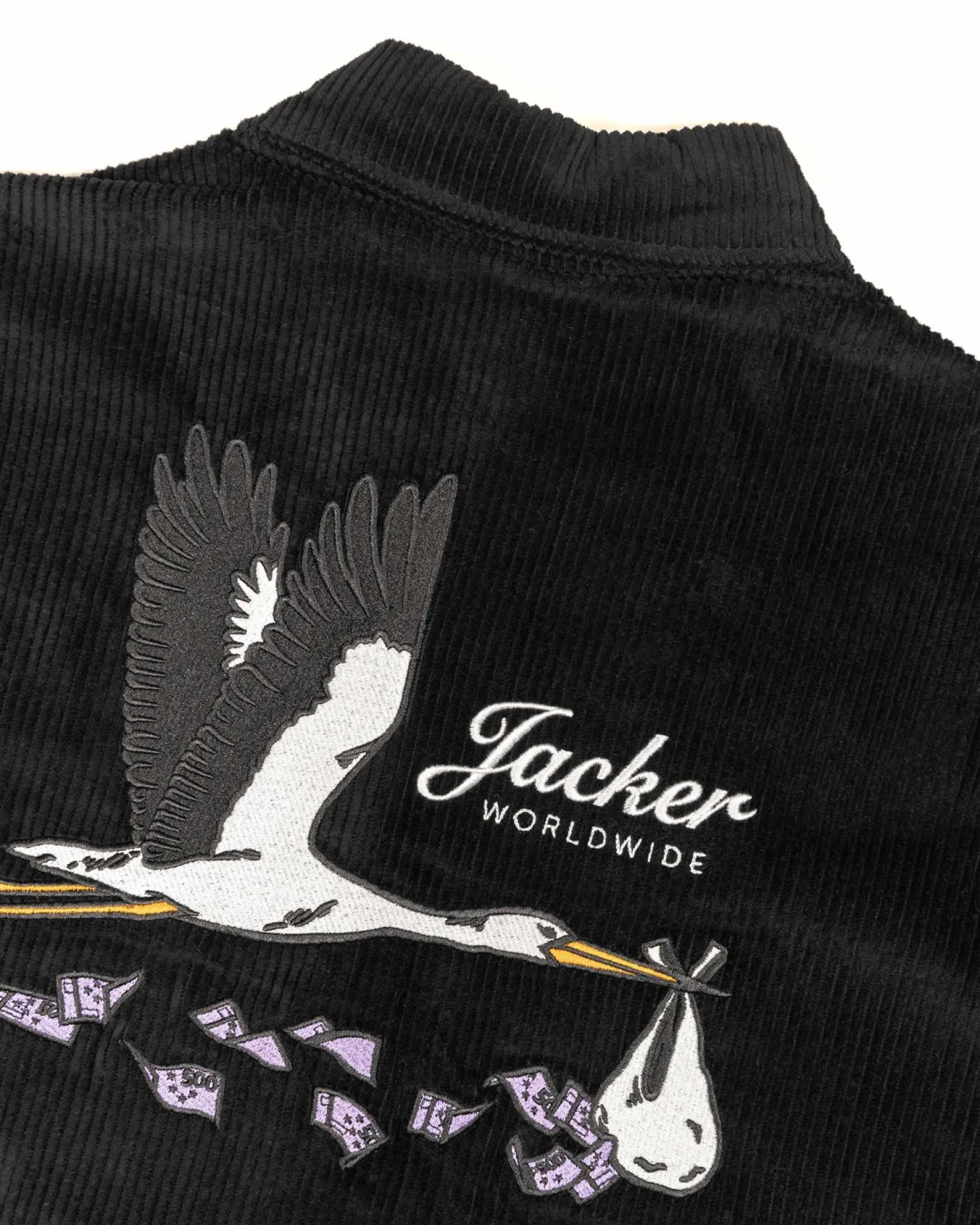 Jacker Stork Corduroy-Overshirt-Black