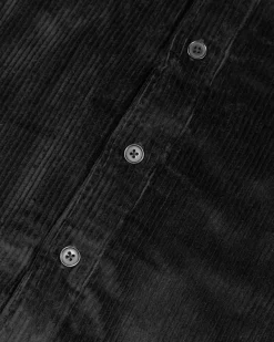 Jacker Stork Corduroy-Overshirt-Black