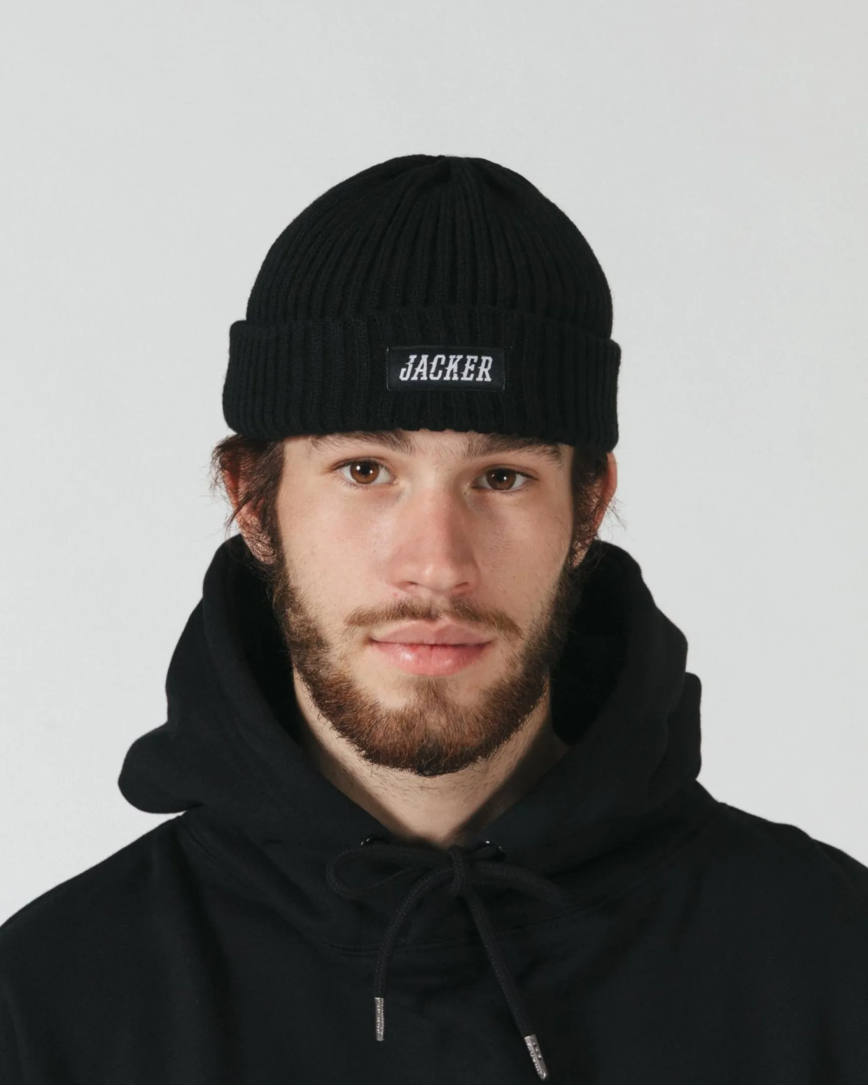 Jacker Team Logo-Short Beanie-Black