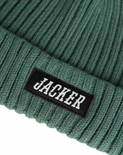 Jacker Team Logo-Short Beanie-Green